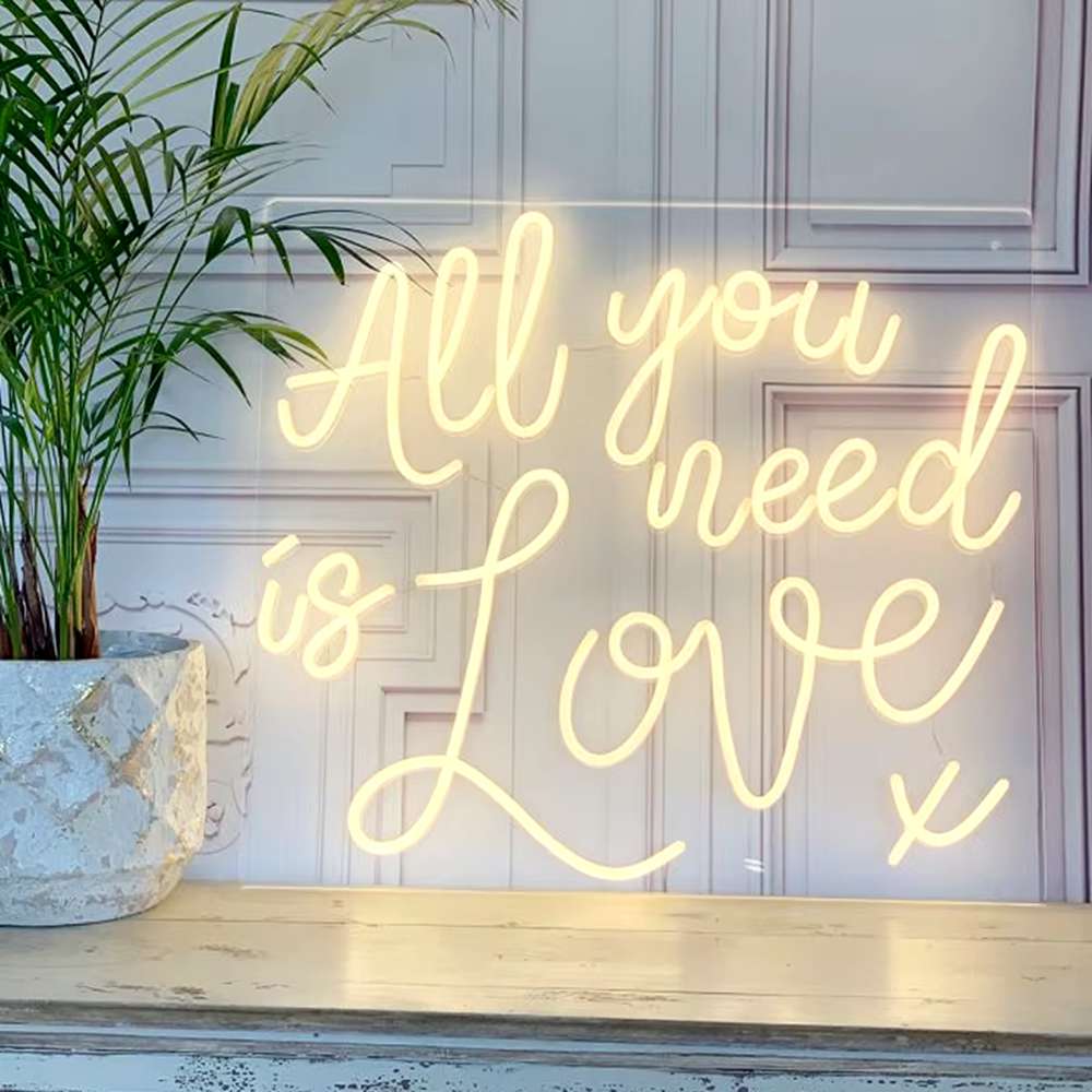 all you need is love neon sign