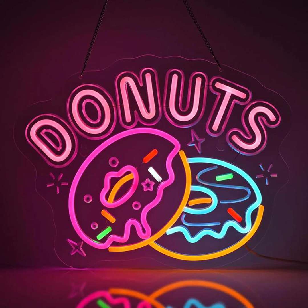 donut neon sign