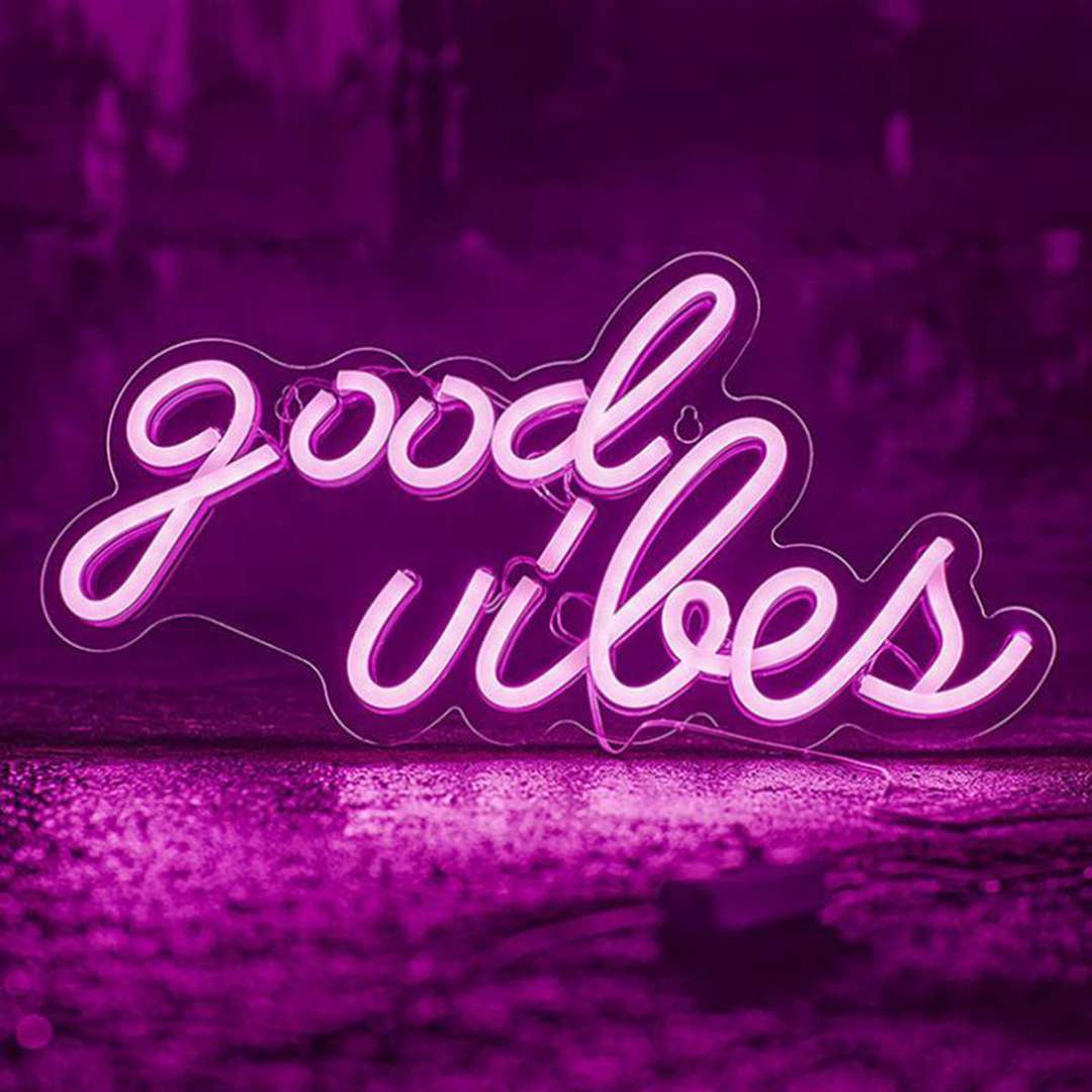 good vibes led sign