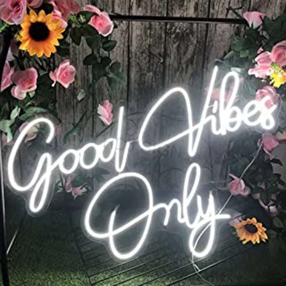 good vibes neon sign