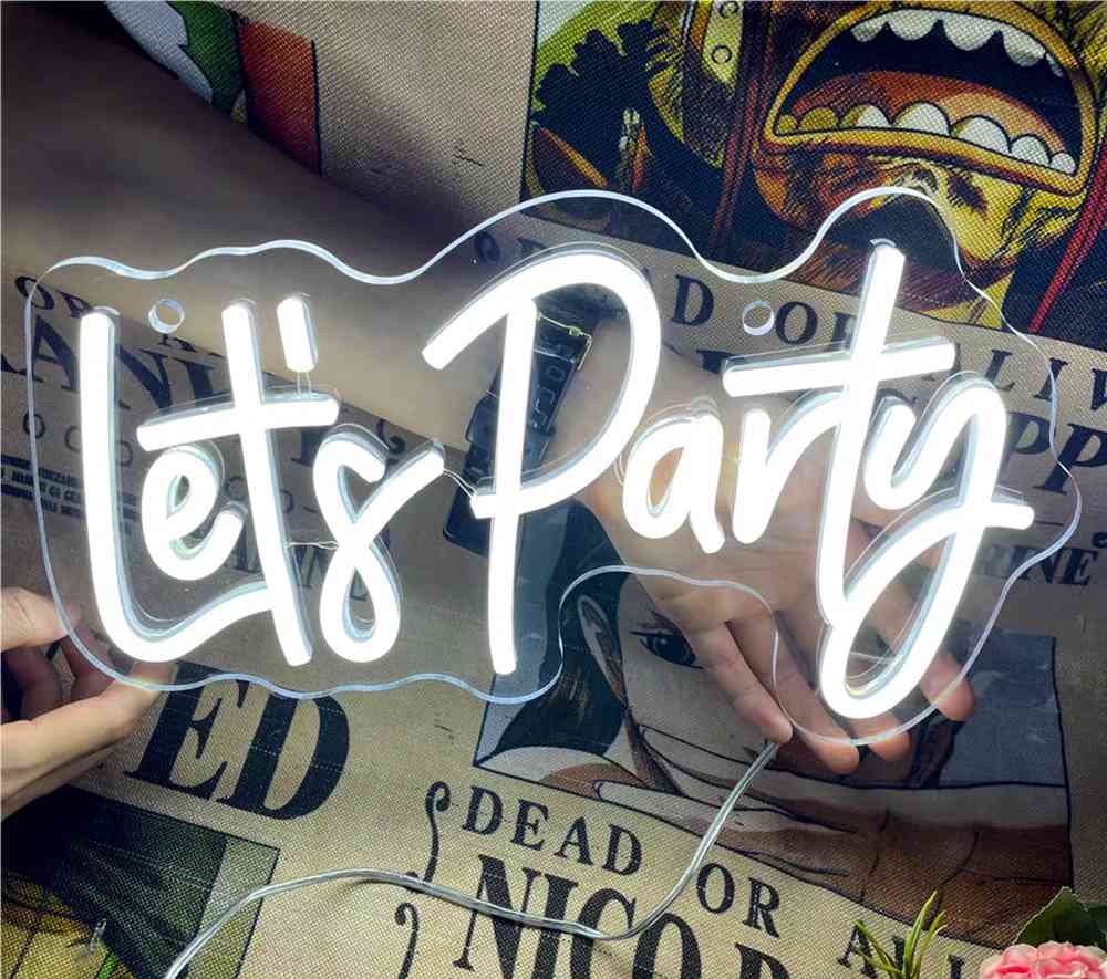 lets party led sign