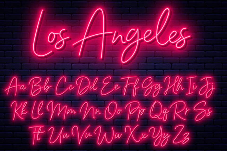 neon sign fonts