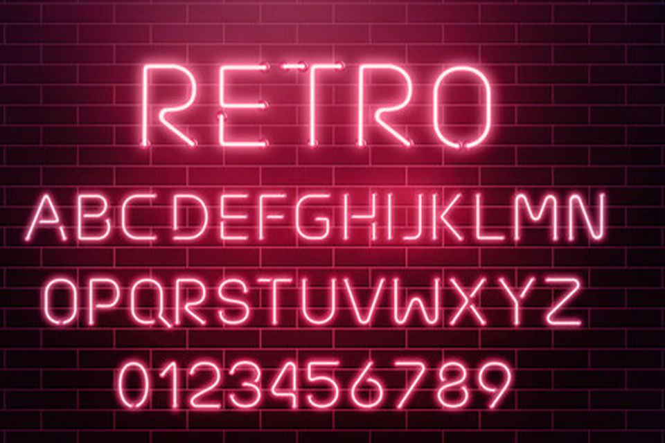 neon sign fonts