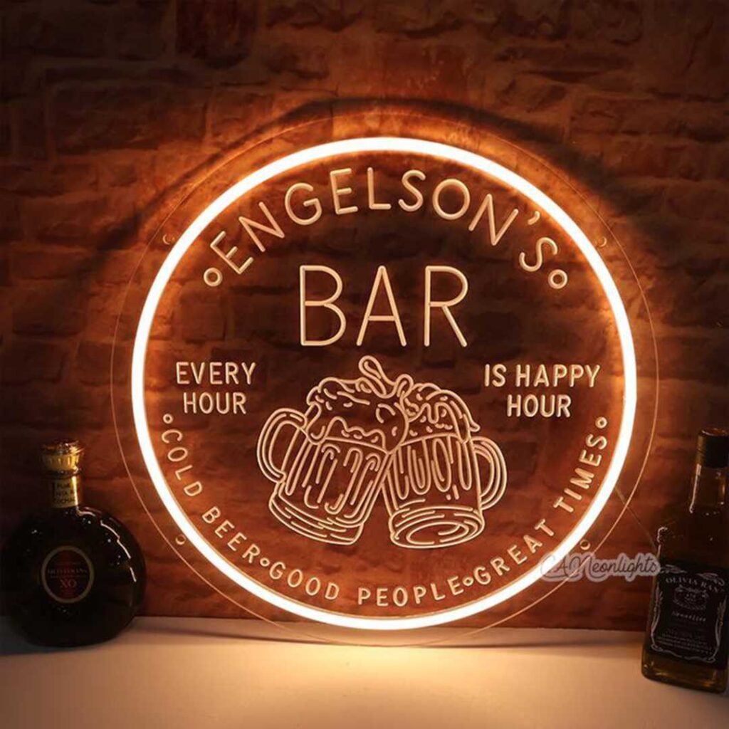 vintage lighted bar signs