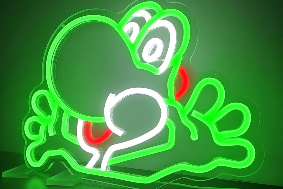 Green neon lighting