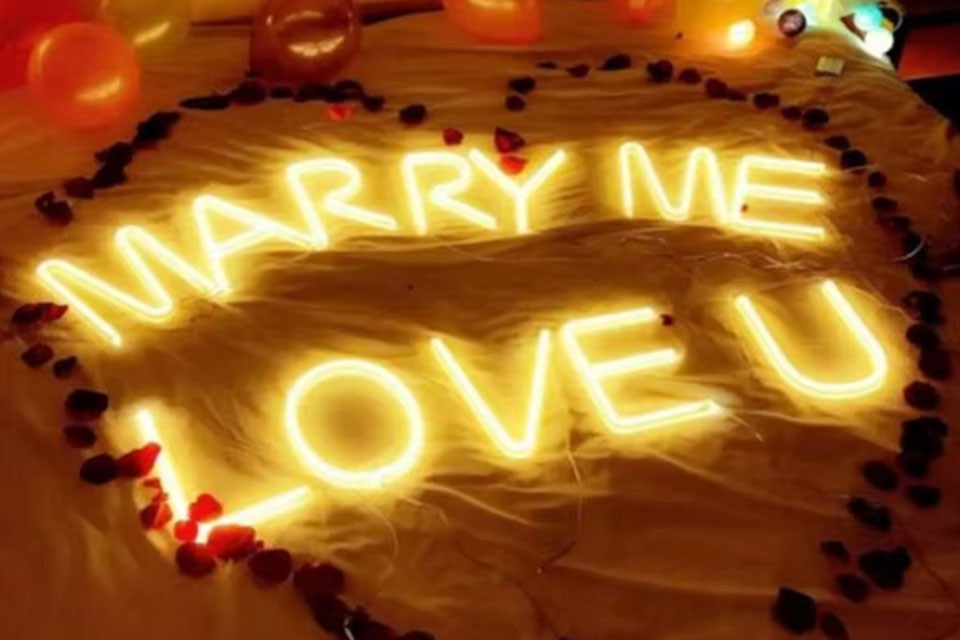 Valentine neon sign