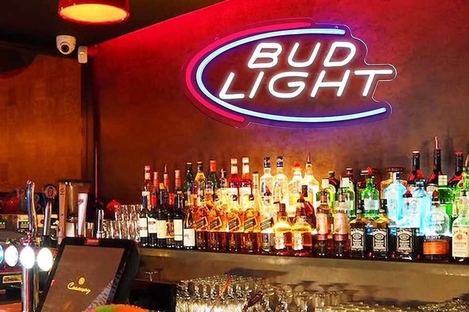 bud light neon sign