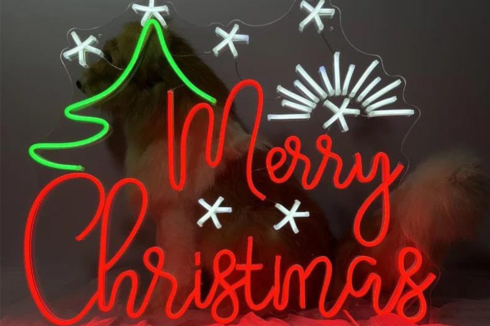 christmas neon sign