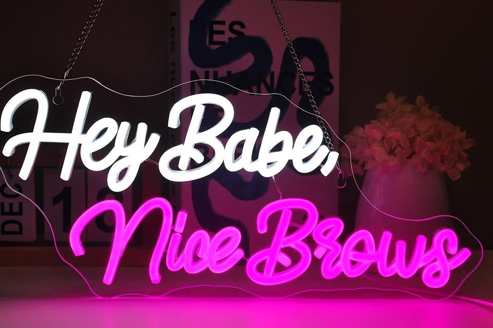 custom cursive led neon sign