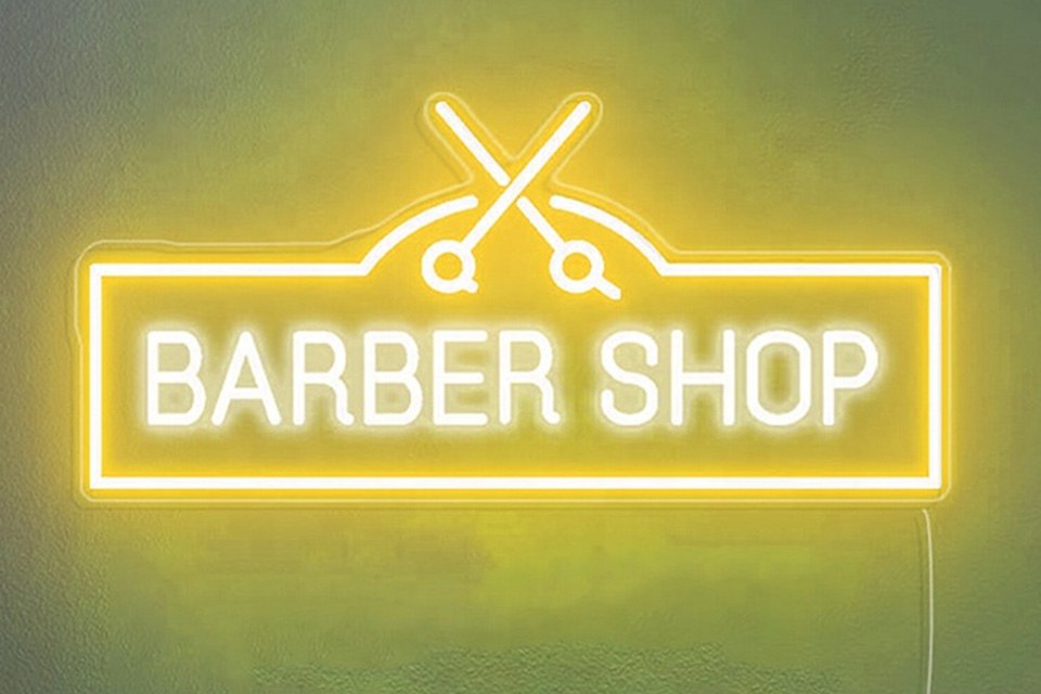 hair salon neon sign