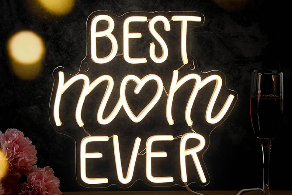 mom neon sign