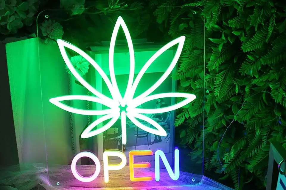 weed neon signs