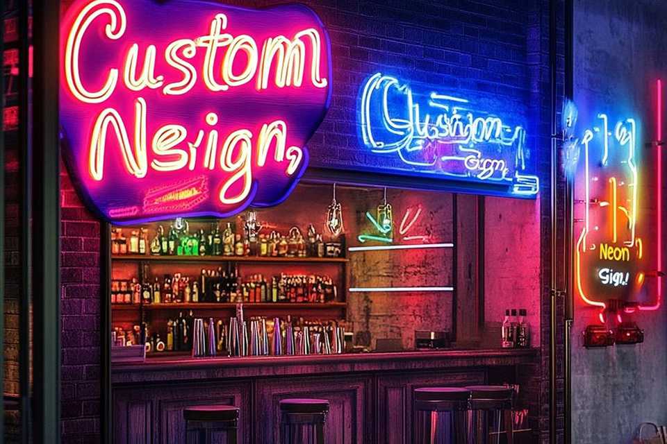 retro neon light signs